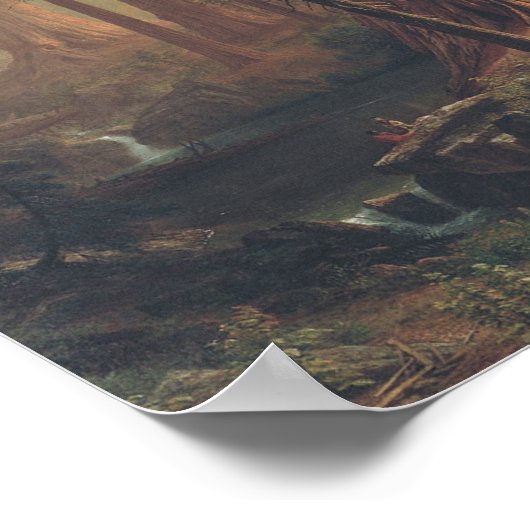 Giant Redwood van Albert Bierstadt Poster (Hoek)