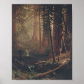 Giant Redwood van Albert Bierstadt Poster (Voorkant)