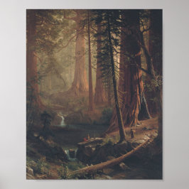 Giant Redwood van Albert Bierstadt Poster