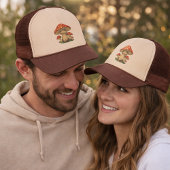 Giant Retro Saucer Mushroom Cluster Graphic Print Trucker Pet
