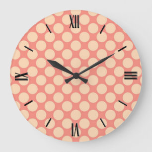 Giant retro stippen - Sherbet oranje Grote Klok