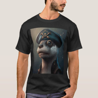 Giant River Otter Cool Otter Pirate T-shirt