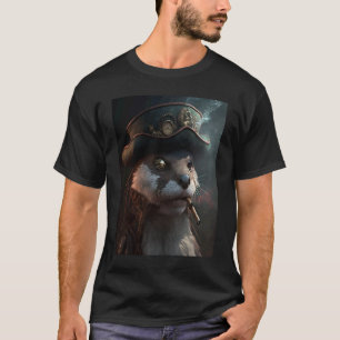 Giant River Otter Cool Otter Pirate T-shirt