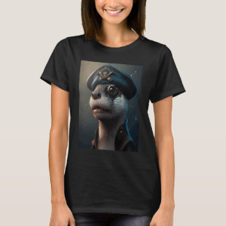 Giant River Otter Cool Otter Pirate T-shirt