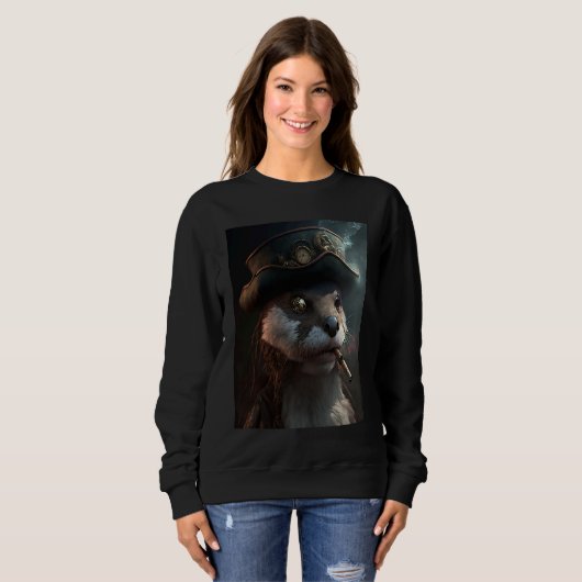 Giant River Otter Cool Otter Pirate Trui (Voorkant volledig)