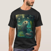 Giant River Otter Fans, Otter Habitat 3 T-shirt (Voorkant)