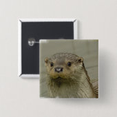 Giant River Otter Pin Vierkante Button 5,1 Cm (Voorkant /achterkant)