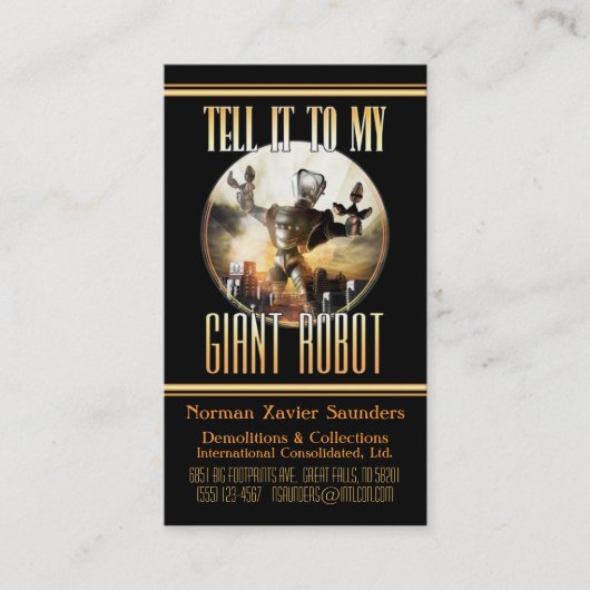 Giant Robot Visitekaartje (Voorkant)