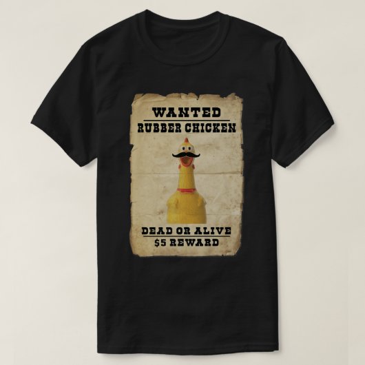 Giant Rubber Chicken Gift Boys Girls Gezochte Rubb T-shirt (Design voorkant)