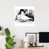 Giant Runt Pigeons Poster (Thuiskantoor)