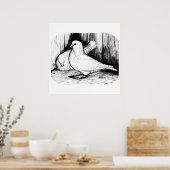 Giant Runt Pigeons Poster (Keuken)