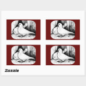 Giant Runt Pigeons Rechthoekige Sticker (Vel)