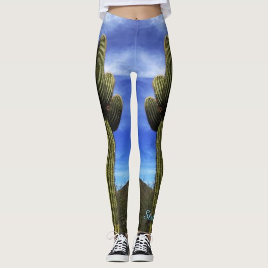 Giant Saguaro Cactus, Leggings voor gepersonalisee (Voorkant)