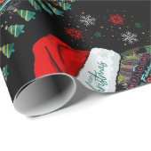 Giant Santa Hat Las Vegas Kerst wrapping papier (Rol Hoek)