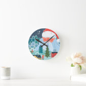 Giant Santa Oversees Town Ronde Klok (Huis)