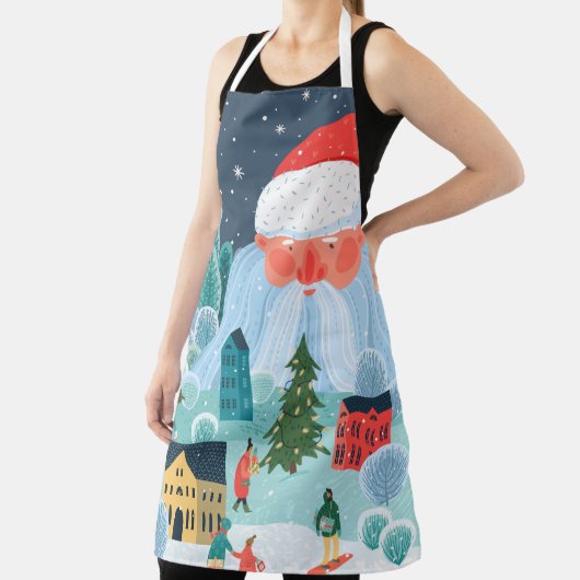 Giant Santa Oversees Town Schort (Insitu)