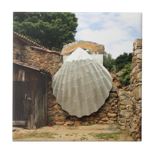 Giant scallop shell, El Camino Tegeltje (Voorkant)
