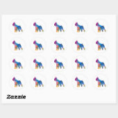 Giant Schnauzer 01-2 Ronde Sticker (Vel)