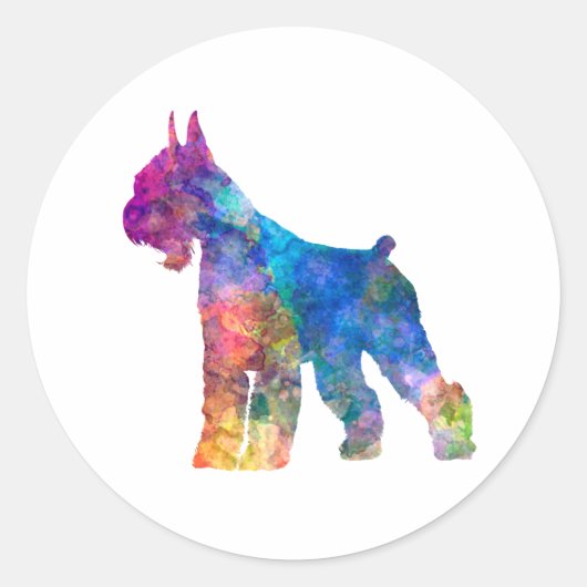Giant Schnauzer 01-2 Ronde Sticker (Voorkant)