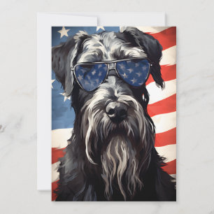Giant Schnauzer 4 juli Onafhankelijkheidsdag Feestdagenkaart