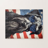 Giant Schnauzer 4 juli Onafhankelijkheidsdag Legpuzzel (Horizontaal)