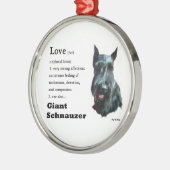 Giant Schnauzer Art Metalen Ornament (Links)