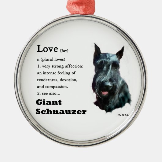 Giant Schnauzer Art Metalen Ornament (Voorkant)
