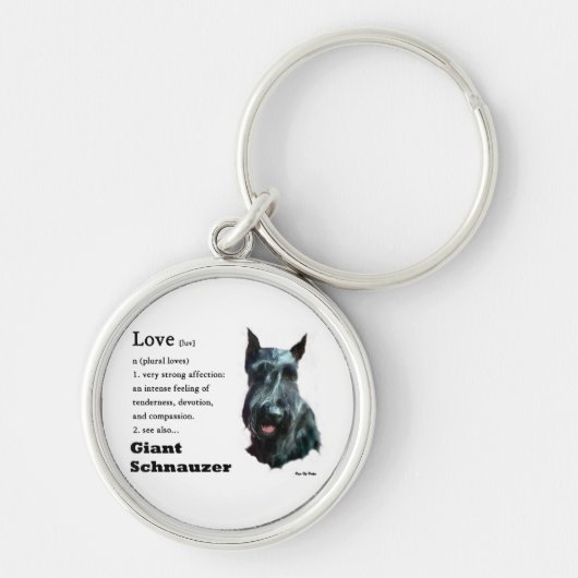 Giant Schnauzer Art Sleutelhanger (Voorkant)