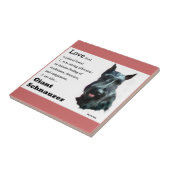 Giant Schnauzer Art Tegeltje (Zijkant)