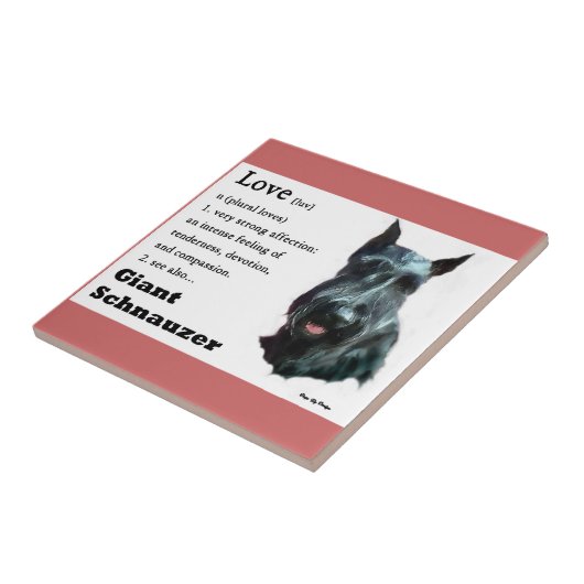Giant Schnauzer Art Tegeltje (Zijkant)