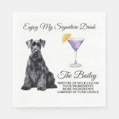 Giant Schnauzer bruiloft handtekening Drink servet (Voorkant)