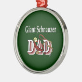 Giant Schnauzer Dad Metalen Ornament (Links)