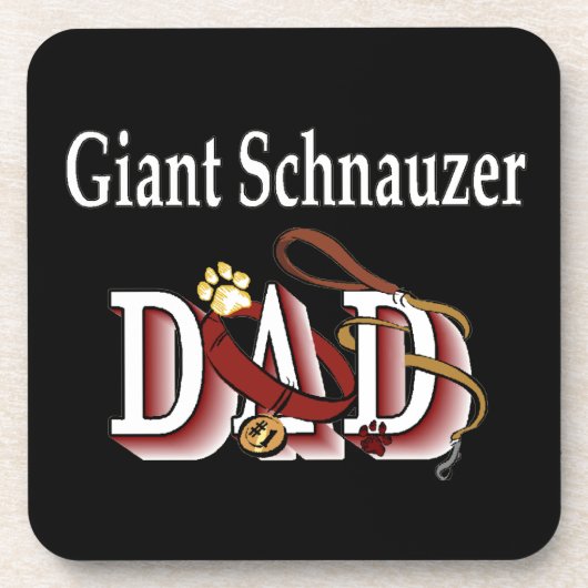 Giant Schnauzer Dad Onderzetter (Voorkant)