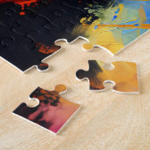 Giant Schnauzer Dog Acryl Print | Kleurrijk Legpuzzel (Zijkant)