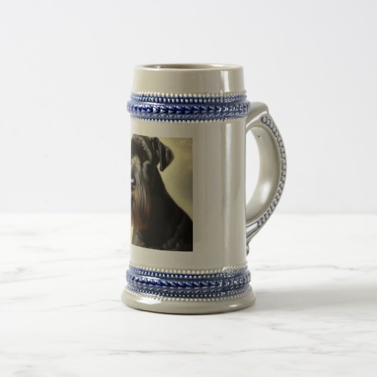 Giant Schnauzer Dog Bierpul (Voorkant rechts)