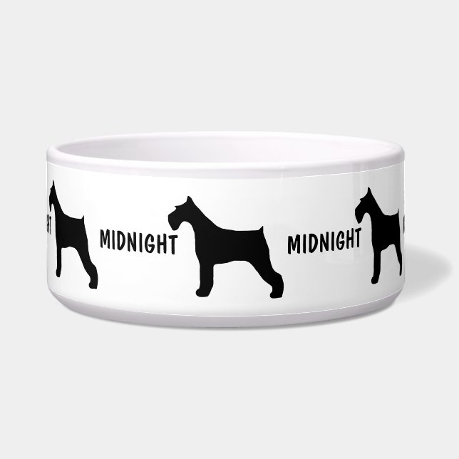 Giant Schnauzer Dog Bowl Voerbakje (Voorkant)