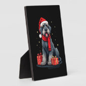 Giant Schnauzer Dog Christmas Parties Holiday Sant Fotoplaat (Zijkant)