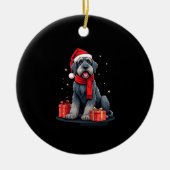 Giant Schnauzer Dog Christmas Parties Holiday Sant Keramisch Ornament (Voorkant)