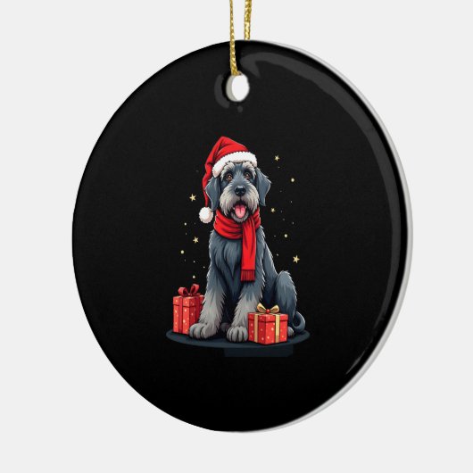 Giant Schnauzer Dog Christmas Parties Holiday Sant Keramisch Ornament (Links)
