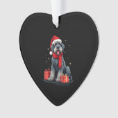 Giant Schnauzer Dog Christmas Parties Holiday Sant Ornament (voorkant)