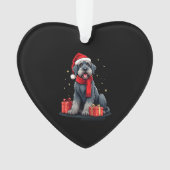 Giant Schnauzer Dog Christmas Parties Holiday Sant Ornament (voorkant)