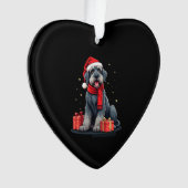 Giant Schnauzer Dog Christmas Parties Holiday Sant Ornament (voorkant)