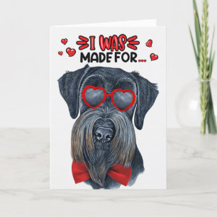 Giant Schnauzer Dog gemaakt voor het houden van je Feestdagen Kaart