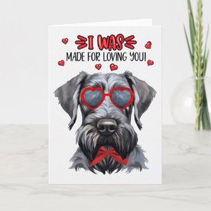 Giant Schnauzer Dog gemaakt voor het houden van je Feestdagen Kaart