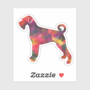 Giant Schnauzer Dog Geometric Pattern Silhouette M Sticker