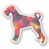 Giant Schnauzer Dog Geometric Pattern Silhouette M Sticker (Voorkant)