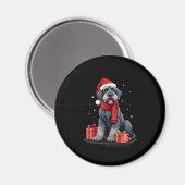 Giant Schnauzer Dog Kerstfeesten Vakantie Sant Magneet (Voorkant / Achterkant)