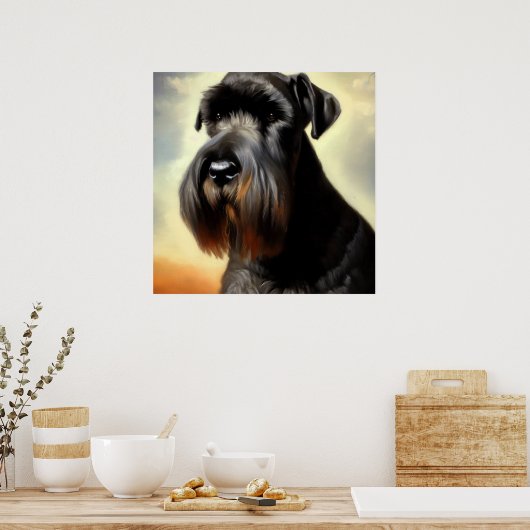 Giant Schnauzer Dog Poster (Keuken)