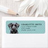 Giant Schnauzer Dog Retouradreslabels Etiket (Insitu)