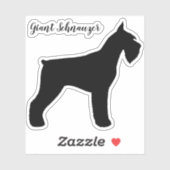 Giant Schnauzer Dog Silhouette Vinyl Sticker (Vel)